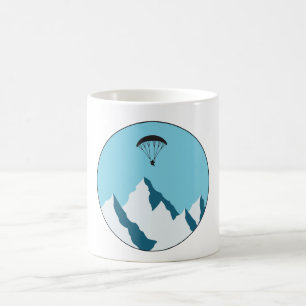 Retro Paragliding Pilot Skydiving 80s Paraglider Kaffemugg