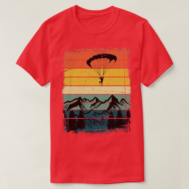 Retro Paragliding T Shirt (Design framsida)