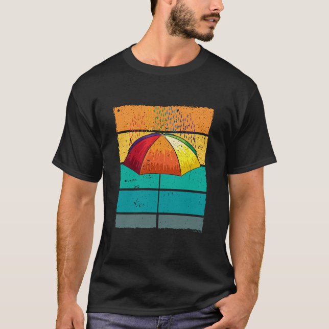 Retro parbrella Confetti för konfetti Fläkt T Shirt (Framsida)