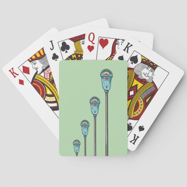 Retro parkeringsskylt casinokort (Baksidan)
