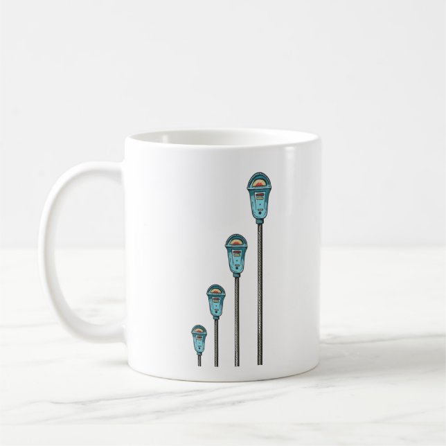 Retro parkeringsskylt kaffemugg (Vänster)