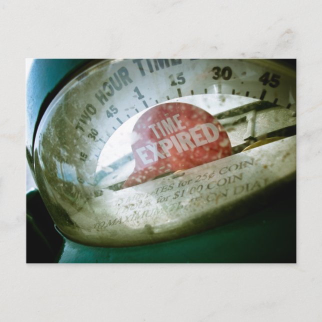 Retro Parking Meter 01 vykort (Framsida)