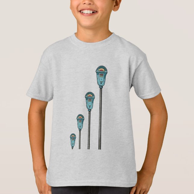 Retro parking meter t shirt (Framsida)
