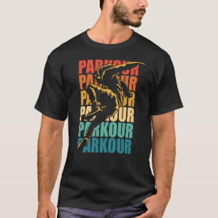Retro Parkour Free Running Parkour T Shirt