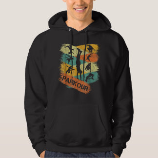 Retro Parkour Shirt for Boys Silhouette Vintage FR Hoodie