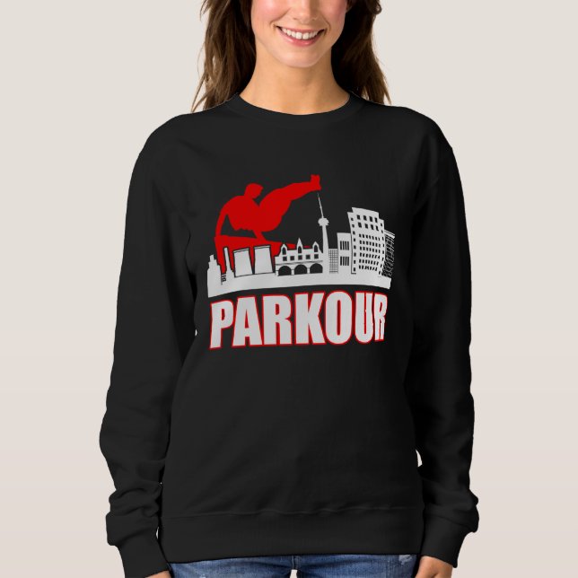 Retro Parkour Sport Climbing Bouldering Parkour T Shirt (Framsida)