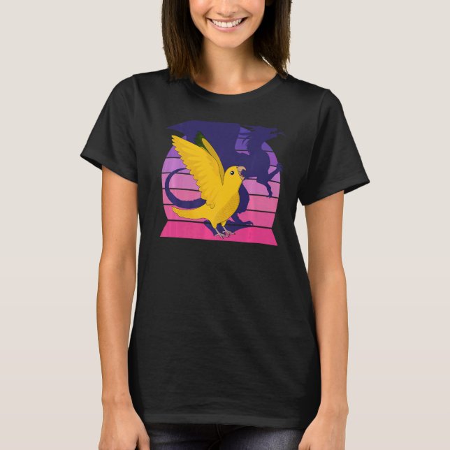 Retro Parrot I Dragon I Screaming Queen of Bavaria T Shirt (Framsida)