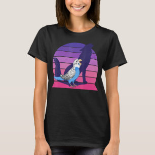 Retro Parrot I Howling Varg I Screaming Blue Budgi T Shirt