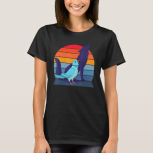 Retro Parrot I Howling Varg I Screaming Blue India T Shirt