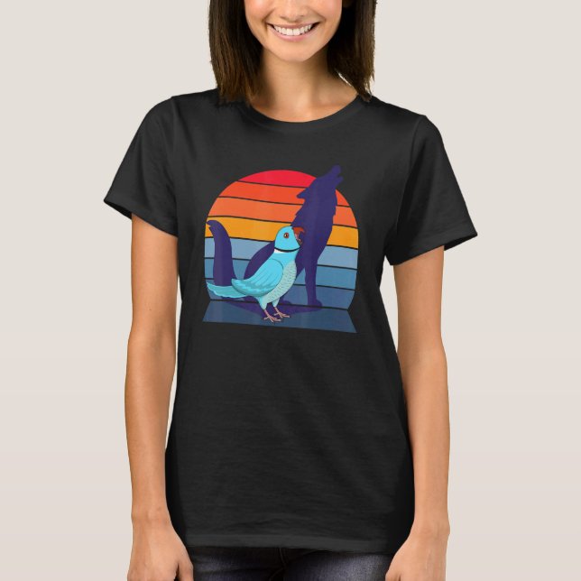Retro Parrot I Howling Varg I Screaming Blue India T Shirt (Framsida)