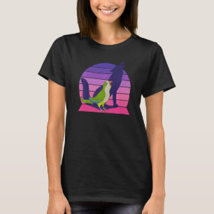 Retro Parrot I Howling Varg I Screaming Grönt Munk T Shirt
