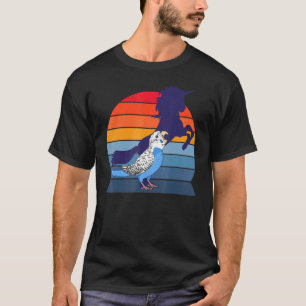 Retro Parrot I Unicorn I Screaming Blue Budgie T Shirt