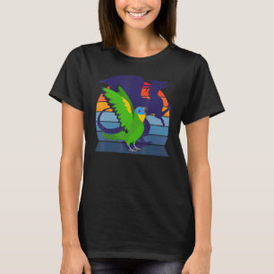 Retro Parrot I Winged Dragon I Orange vingade Amaz T Shirt