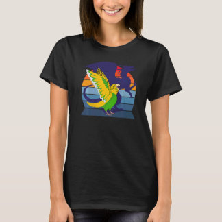 Retro Parrot I Winged Dragon I Screaming Gult Bu T Shirt