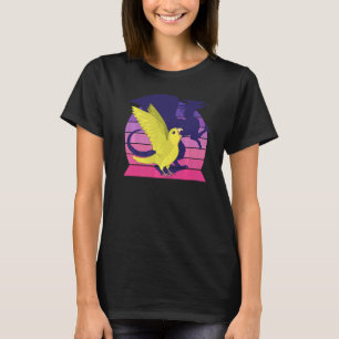 Retro Parrot I Winged Dragon I Screaming Gult Pa T Shirt