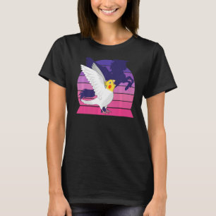 Retro Parrot I Winged Unicorn I Screaming Lutino C T Shirt