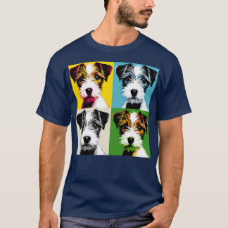 Retro Parson Russell Terrier Art Cute Puppy 1 T Shirt