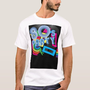 Retro party 80 tee shirt