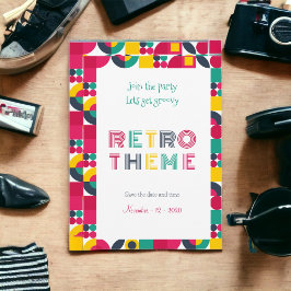 Retro Party Inbjudningar