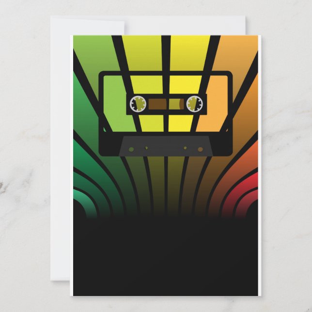 Retro party inbjudningar (Framsida)