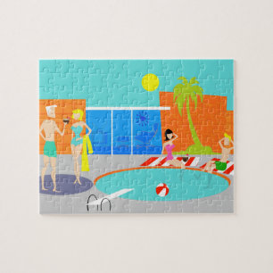 Retro Party puzzel Bassäng Pussel