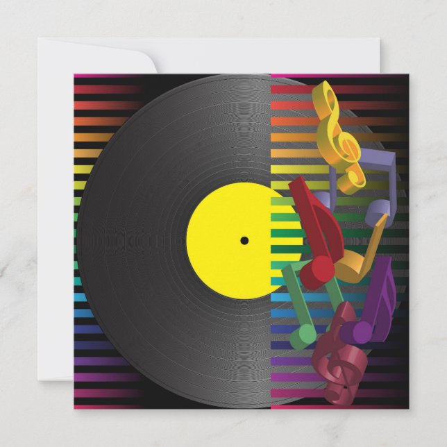 Retro partybakgrund inbjudningar (Framsida)