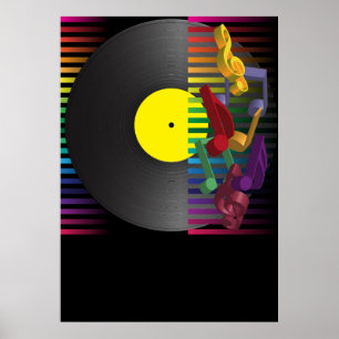 Retro partybakgrund poster