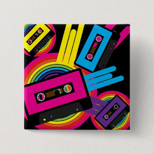 Retro partydesign knapp