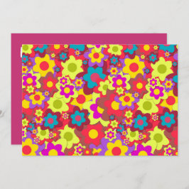 Retro partytema för Hippy 60-tal Inbjudningar