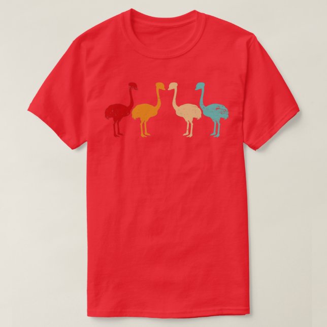 Retro påstås ha Ostrich T Shirt (Design framsida)
