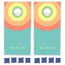 Retro Pastel Cornhole Set - Anpassningsbar Text