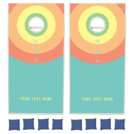Retro Pastel Cornhole Set - Anpassningsbar Text