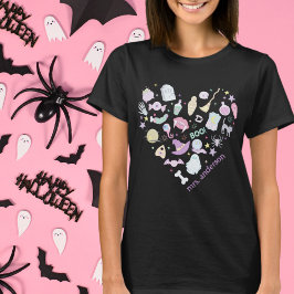 Retro Pastel Färg I Kärlek Halloween Lärare T Shirt