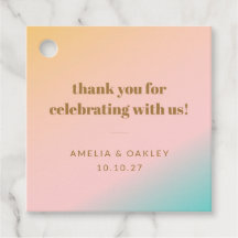 Retro Pastel Gradient Unik Anpassningsbar i Bröllo