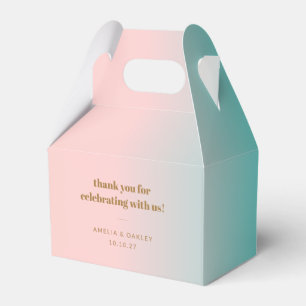Retro Pastel Gradient Unik Anpassningsbar i Bröllo Presentaskar