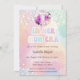 Retro Pastel i hennes Mamma Era-babyinbjudan Inbjudningar