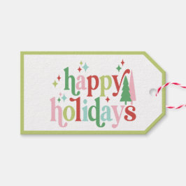 Retro Pastel-jul | GLAD HELG Presentetikett