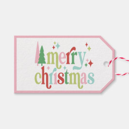 Retro Pastel-jul | GOD JUL Presentetikett