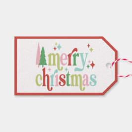 Retro Pastel-jul | GOD JUL Presentetikett