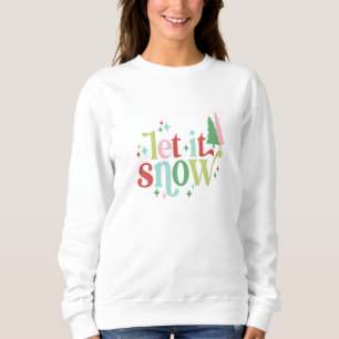 Retro Pastel-jul   LÅT DET SNÖA T Shirt