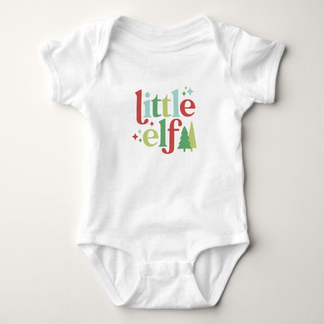 Retro Pastel-jul | Little Elf T Shirt (Framsida)