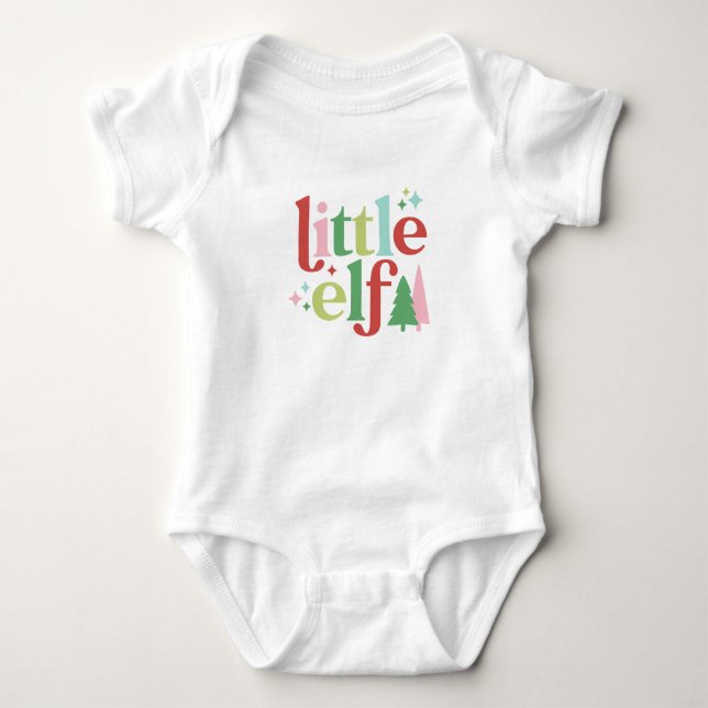 Retro Pastel-jul | Little Elf T Shirt (Framsida)
