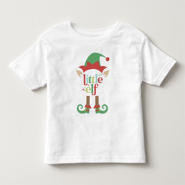 Retro Pastel-jul | Little Elf T Shirt (Framsida)