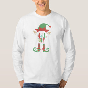 Retro Pastel-jul Pappa Elf Familj T Shirt