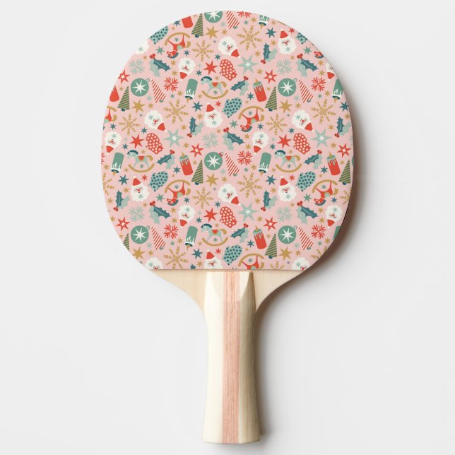 Retro Pastel-jul Pingisracket (Framsidan)