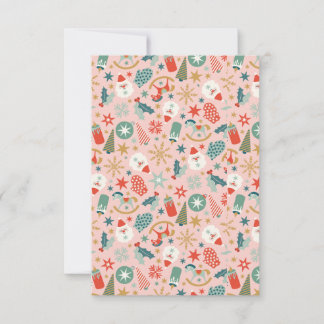 Retro Pastel-jul Tack Kort