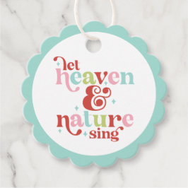 Retro Pastel-julen Låt himlen och naturen Sjunga Gåvor Etiketter