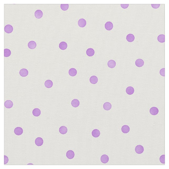 Retro pastel lila vit polka dots mönster tyg (Närbild)