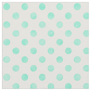 Retro pastel mint white polka dots mönster tyg