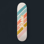 Retro Pastel Rainbow Personlig Namn Mini Skateboard Bräda 18,5 Cm<br><div class="desc">Retro inspirerade solsprängningsdesignen i färg med stor och lekfull vintage som kan vara personlig med ditt namn.</div>